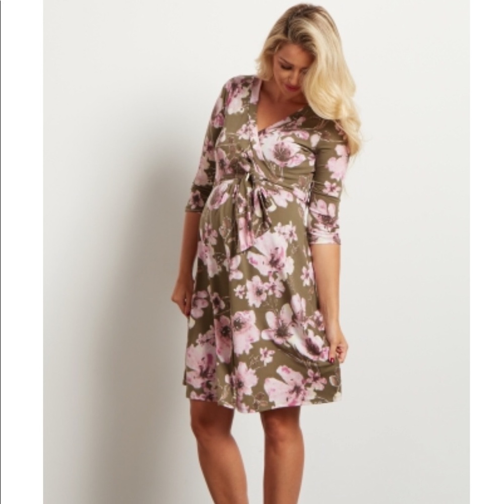 Pinkblush floral maternity dress
